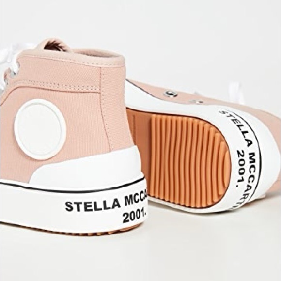 NEW Stella Mccartney 6802 Blush Fabric Sneaker - Picture 9 of 10